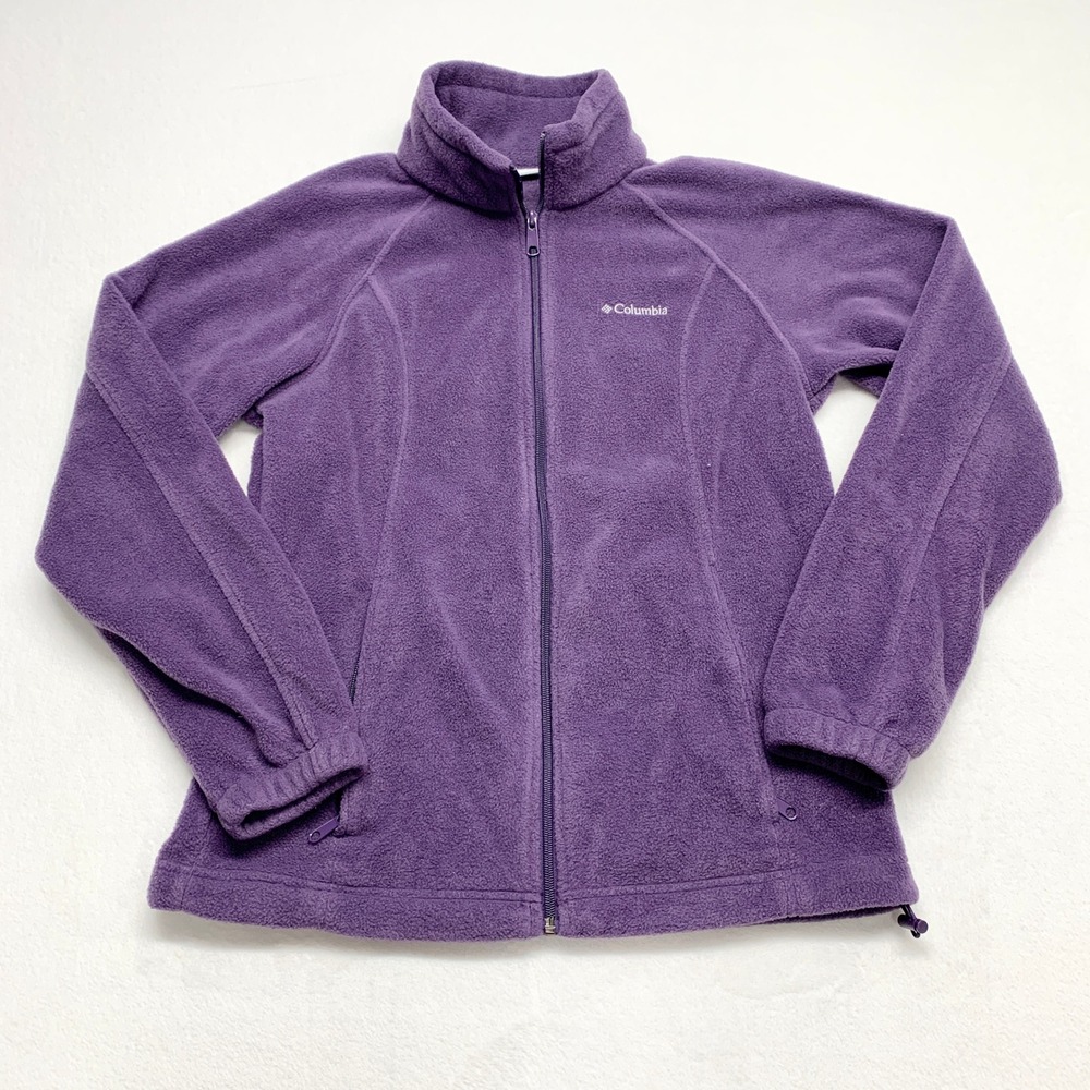 Columbia Benton Springs Fleece Jacket Womens Size S Purple Full Zip Outdoor‎ L S